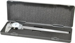 Fowler - 0" to 8" Range, 0.001" Graduation, 0.1" per Revolution, Dial Caliper - White Face, 1.96" Jaw Length - All Tool & Supply