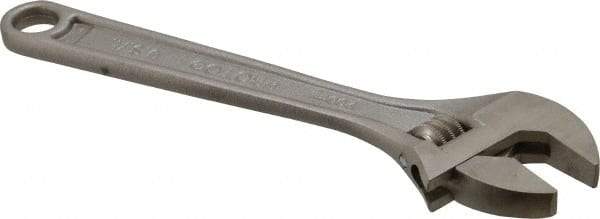 Proto - 1-1/8" Jaw Capacity, 8" Standard Adjustable Wrench - Steel, Chrome Finish - All Tool & Supply