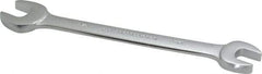 Proto - 9/16" x 5/8" Standard Open End Wrench - 7-5/8" OAL, Double End, Satin Finish, 15° Head Angle - All Tool & Supply