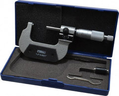 Fowler - 1 to 2" Range, 0.0001" Graduation, Mechanical Outside Micrometer - Ratchet Stop Thimble, Accurate to 0.00016", Digital Counter - All Tool & Supply