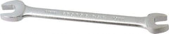 Proto - 10mm x 11mm Standard Open End Wrench - 5-3/4" OAL, Double End, Satin Finish, 15° Head Angle - All Tool & Supply