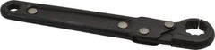 Proto - 1/2", Black Finish, Ratcheting Flare Nut Wrench - 12 Points, 5-7/16" OAL, Steel, Single End Head - All Tool & Supply