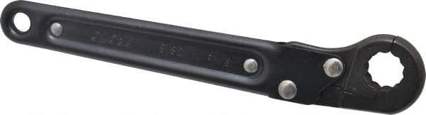 Proto - 9/16", Black Finish, Ratcheting Flare Nut Wrench - 12 Points, 7-1/4" OAL, Steel, Single End Head - All Tool & Supply