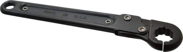 Proto - 5/8", Black Finish, Ratcheting Flare Nut Wrench - 12 Points, 7-1/4" OAL, Steel, Single End Head - All Tool & Supply