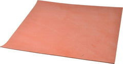 Sheet: Silicone Rubber, 12″ Wide, 12″ Long, Orange-Red Durometer 45 to 55, Plain Backing