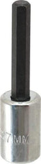 Proto - 3/8" Drive, 7mm Hex Bit Socket - 2-5/8" OAL, 1-5/8" Bit Length - All Tool & Supply