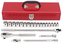 Proto - 22 Piece 1/2" Drive Socket Set - 12 Points, 10mm to 26mm Range, Metric Measurement Standard - All Tool & Supply