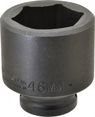 Proto - 3/4" Drive 46mm Standard Impact Socket - 6 Points, 2-55/64" OAL - All Tool & Supply