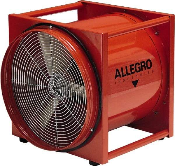 Allegro - 16" Inlet, Electric AC Axial Blower - 2 hp, 4,400 CFM (Two 90° Bends), 4,950 CFM (One 90° Bend) & 5,500 CFM (Free Air), 230 Max Voltage Rating - All Tool & Supply