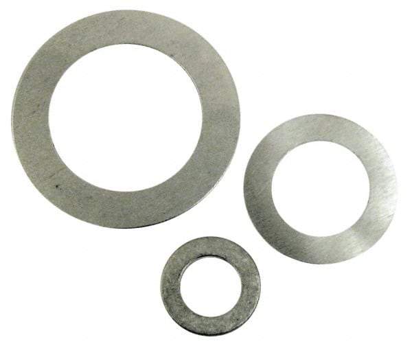 Made in USA - 1/16" Thick, 1/2" Inside x 3/4" OD, Round Shim - 7/16" Screw, Uncoated Commercial Aluminum - All Tool & Supply