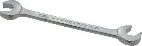 Proto - 10mm Standard Open End Wrench - 4-7/8" OAL, Double End, Chrome Finish, 15° & 60° Head Angle - All Tool & Supply