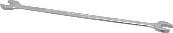 Proto - 7/16" x 1/2" Standard Extra Thin Open End Wrench - 10" OAL, Double End, Satin Finish, 15° Head Angle - All Tool & Supply