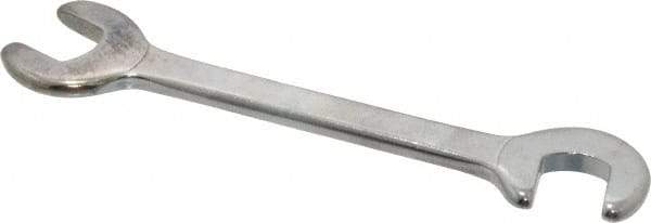 Proto - 7/16" Stubby Open End Wrench - 4-7/16" OAL, Double End, Satin Finish, 15° & 75° Head Angle - All Tool & Supply