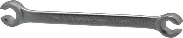 Proto - 3/8 x 7/16", Chrome Finish, Open End Flare Nut Wrench - 6 Points, 6-1/4" OAL, Steel, Double End Head - All Tool & Supply