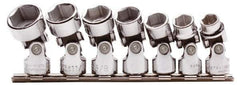 Proto - 7 Piece 3/8" Drive Standard Socket Set - 6 Points, 3/8 to 3/4", Inch Measurement Standard - All Tool & Supply