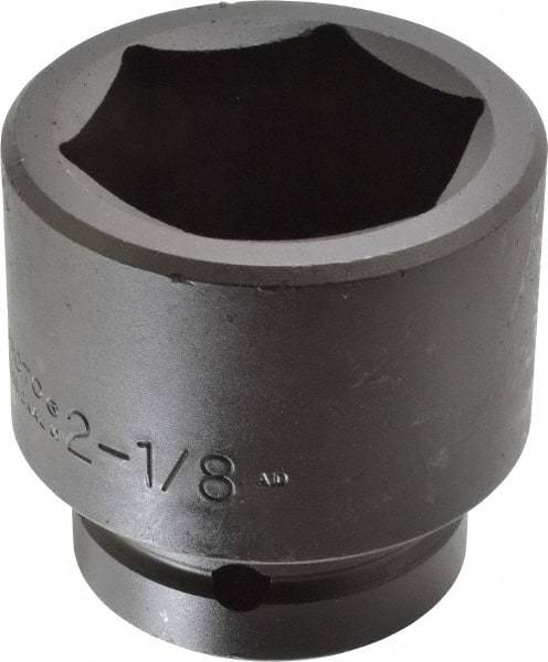 Proto - 1" Drive 2-1/8" Standard Impact Socket - 6 Points, 3-3/32" OAL - All Tool & Supply