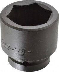 Proto - 1" Drive 2-1/8" Standard Impact Socket - 6 Points, 3-3/32" OAL - All Tool & Supply