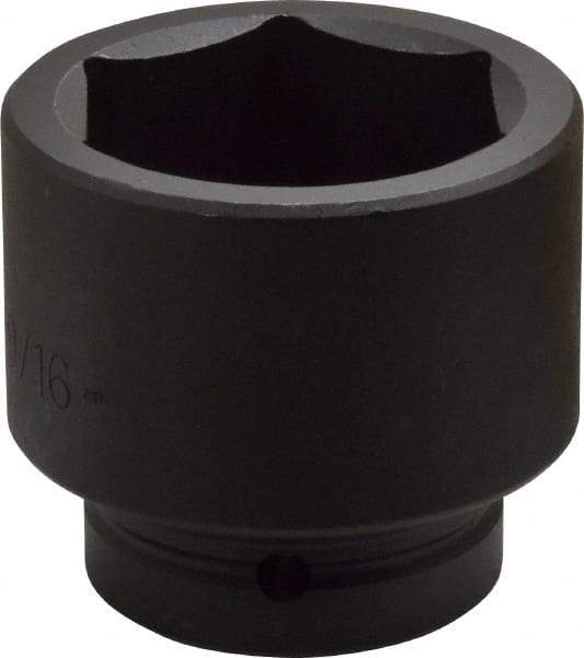 Proto - 1" Drive 2-9/16" Standard Impact Socket - 6 Points, 3-1/2" OAL - All Tool & Supply