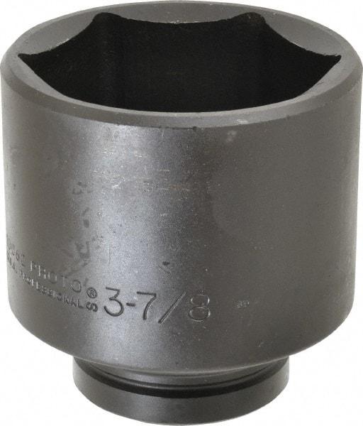 Proto - 1" Drive 3-7/8" Standard Impact Socket - 6 Points, 5" OAL - All Tool & Supply