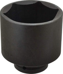 Proto - 1" Drive 4-1/4" Standard Impact Socket - 6 Points, 5-1/2" OAL - All Tool & Supply