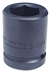 Proto - 1" Drive 4-1/2" Standard Impact Socket - 6 Points, 6" OAL - All Tool & Supply