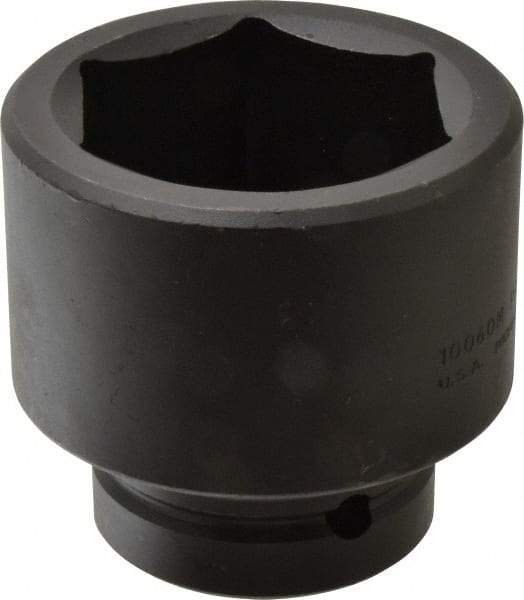 Proto - 1" Drive 60mm Standard Impact Socket - 6 Points, 3-3/8" OAL - All Tool & Supply