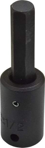 Proto - 1/2" Drive, 1/2" Impact Hex Bit Socket - 1-7/8" Bit Length, 3-5/8" OAL - All Tool & Supply