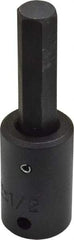 Proto - 1/2" Drive, 1/2" Impact Hex Bit Socket - 1-7/8" Bit Length, 3-5/8" OAL - All Tool & Supply