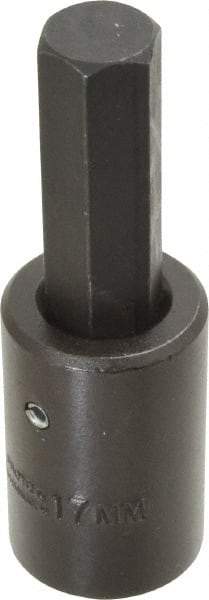 Proto - 1/2" Drive, 17mm Impact Hex Bit Socket - 4" OAL - All Tool & Supply