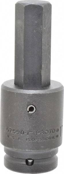 Proto - 3/4" Drive, 1" Impact Hex Bit Socket - 2-33/64" Bit Length, 5-15/64" OAL - All Tool & Supply