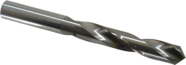 Atrax - 31/64" 118° Solid Carbide Jobber Drill - Bright Finish, Right Hand Cut, Spiral Flute, Straight Shank, 4-3/4" OAL, Standard Point - All Tool & Supply