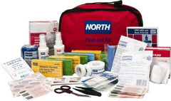 North - 187 Piece, 25 Person, Multipurpose/Auto/Travel First Aid Kit - 7" Wide x 6" Deep x 10" High, Nylon Bag - All Tool & Supply