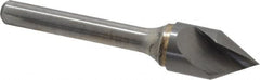 Atrax - 1/2" Head Diam, 1/4" Shank Diam, 1 Flute 60° Solid Carbide Countersink - All Tool & Supply