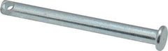 Made in USA - 3/16" Pin Diam, 2" OAL, Standard Clevis Pin - 3/32" Hole, 1-29/32" Usable Length, Zinc-Plated Steel - All Tool & Supply