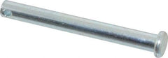 Made in USA - 1/4" Pin Diam, 2-1/4" OAL, Standard Clevis Pin - 3/32" Hole, 2-5/32" Usable Length, Zinc-Plated Steel - All Tool & Supply