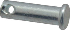 Made in USA - 5/16" Pin Diam, 1" OAL, Standard Clevis Pin - 9/64" Hole, 55/64" Usable Length, Zinc-Plated Steel - All Tool & Supply