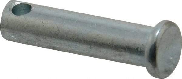 Made in USA - 5/16" Pin Diam, 1-1/4" OAL, Standard Clevis Pin - 9/64" Hole, 1-7/64" Usable Length, Zinc-Plated Steel - All Tool & Supply