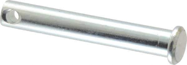 Made in USA - 5/16" Pin Diam, 2" OAL, Standard Clevis Pin - 9/64" Hole, 1-55/64" Usable Length, Zinc-Plated Steel - All Tool & Supply