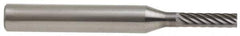 Atrax - 1/8" Cut Diam, 1/4" Shank Diam, Cylinder with End Cut Head Single Cut Burr - Carbide, End Cut End, 1/2" LOC, 2" OAL - All Tool & Supply