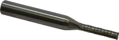 Atrax - 1/8" Cut Diam, 1/4" Shank Diam, Cylinder with End Cut Head Double Cut Burr - Carbide, End Cut End, 1/2" LOC, 2" OAL - All Tool & Supply