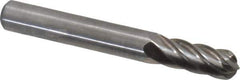 Atrax - 1/4" Cut Diam, 1/4" Shank Diam, Cylinder with Radius Head Fluted Cut Burr - Radius End, 5/8" LOC, 2" OAL - All Tool & Supply