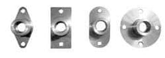 Gibraltar - 1/2" Pin Diam, #10-32 Mounting Hole, Diamond Flange, Stainless Steel Quick Release Pin Receptacle - 1-1/8" Between Mount Hole Center, 1.195" Depth, 3/4" Diam, Grade 303 - All Tool & Supply