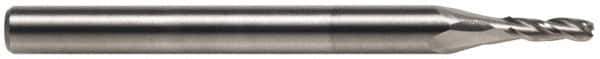 SGS - 5/8" Diam, 1-1/4" LOC, 3 Flute Solid Carbide Ball End Mill - Uncoated, Single End, 3-1/2" OAL, 5/8" Shank Diam, Spiral Flute - All Tool & Supply