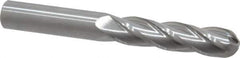 Atrax - 1/2" Diam, 2" LOC, 4 Flute Solid Carbide Ball End Mill - Uncoated, Single End, 4" OAL, 1/2" Shank Diam - All Tool & Supply