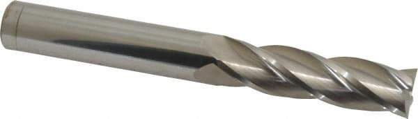 Atrax - 5/8", 2-1/4" LOC, 5/8" Shank Diam, 5" OAL, 4 Flute, Solid Carbide Square End Mill - Single End, Uncoated, Spiral Flute, 30° Helix, Centercutting, Right Hand Cut - All Tool & Supply