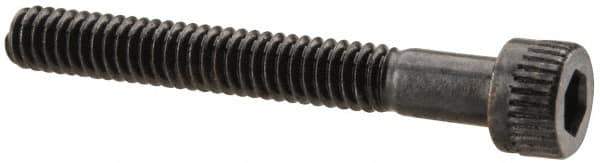 Made in USA - #5-40 UNC Hex Socket Drive, Socket Cap Screw - Alloy Steel, Black Oxide Finish, Partially Threaded, 1" Length Under Head - All Tool & Supply