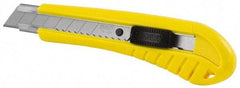 Stanley - Snap Utility Knife - 4.33" Blade, Yellow Handle, 1 Blade Included - All Tool & Supply