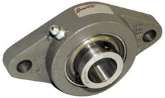 Browning - 2" ID, 8-1/2" OAL x 5-1/4" OAH 2-Bolt Flange - 6,601 Lb Static Cap, 9,752 Lb Dyn Cap, 7-1/4" Btw Mnt Hole Ctrs, Cast Iron - All Tool & Supply