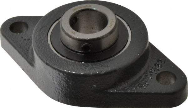 Browning - 3/4" ID, 4-13/32" OAL x 2-1/2" OAH 2-Bolt Flange - 1,444 Lb Static Cap, 2,611 Lb Dyn Cap, 3-17/32" Btw Mnt Hole Ctrs, Cast Iron - All Tool & Supply