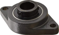 Browning - 1-1/4" ID, 6-1/8" OAL x 3-5/8" OAH 2-Bolt Flange - 3,493 Lb Static Cap, 5,782 Lb Dyn Cap, 5-1/8" Btw Mnt Hole Ctrs, Cast Iron - All Tool & Supply